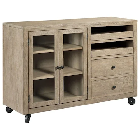 Solid Wood Dining Room Server with Casters